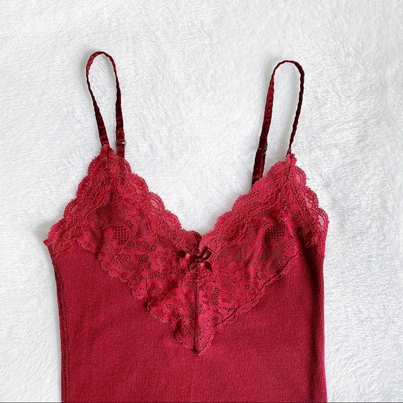 Gilly Hicks Tops - SOLD❌ Gilly Hicks Vintage Lace Vneck Tank Top